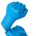 Gants en nitrile jetable sans poudre bleu